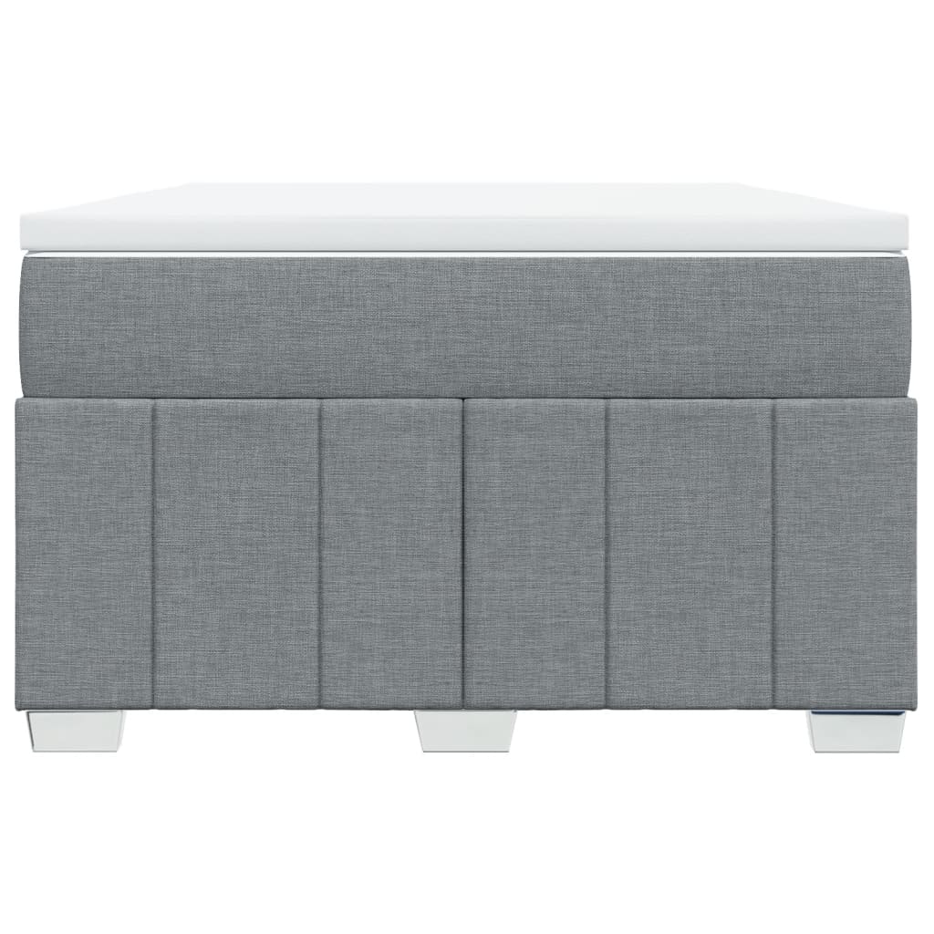 Boxspring met matras stof lichtgrijs 120x190 cm