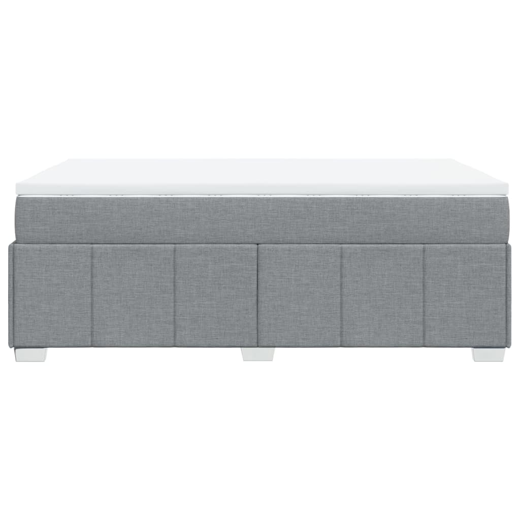 Boxspring met matras stof lichtgrijs 120x190 cm