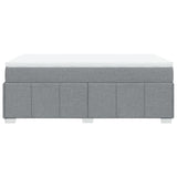 Boxspring met matras stof lichtgrijs 120x190 cm