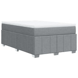 Boxspring met matras stof lichtgrijs 120x190 cm