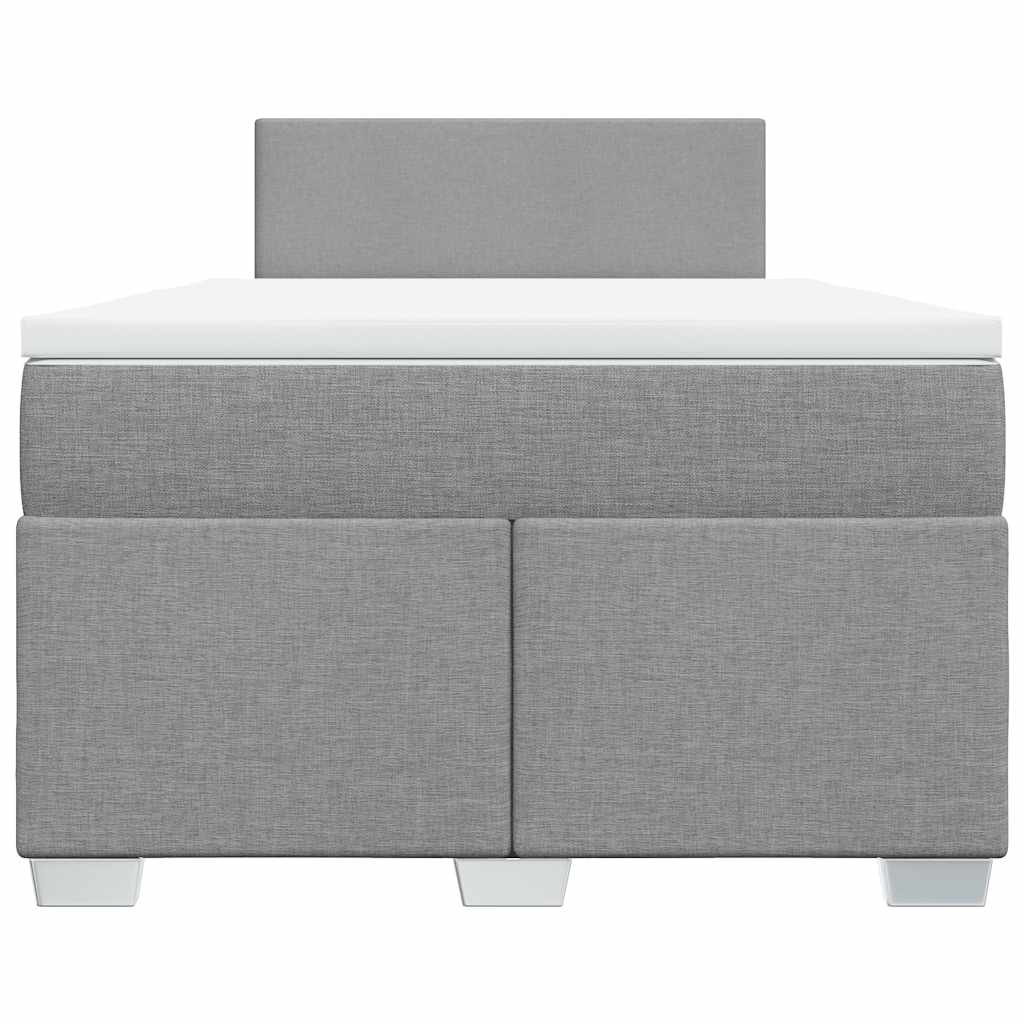 Boxspring met matras stof lichtgrijs 120x190 cm