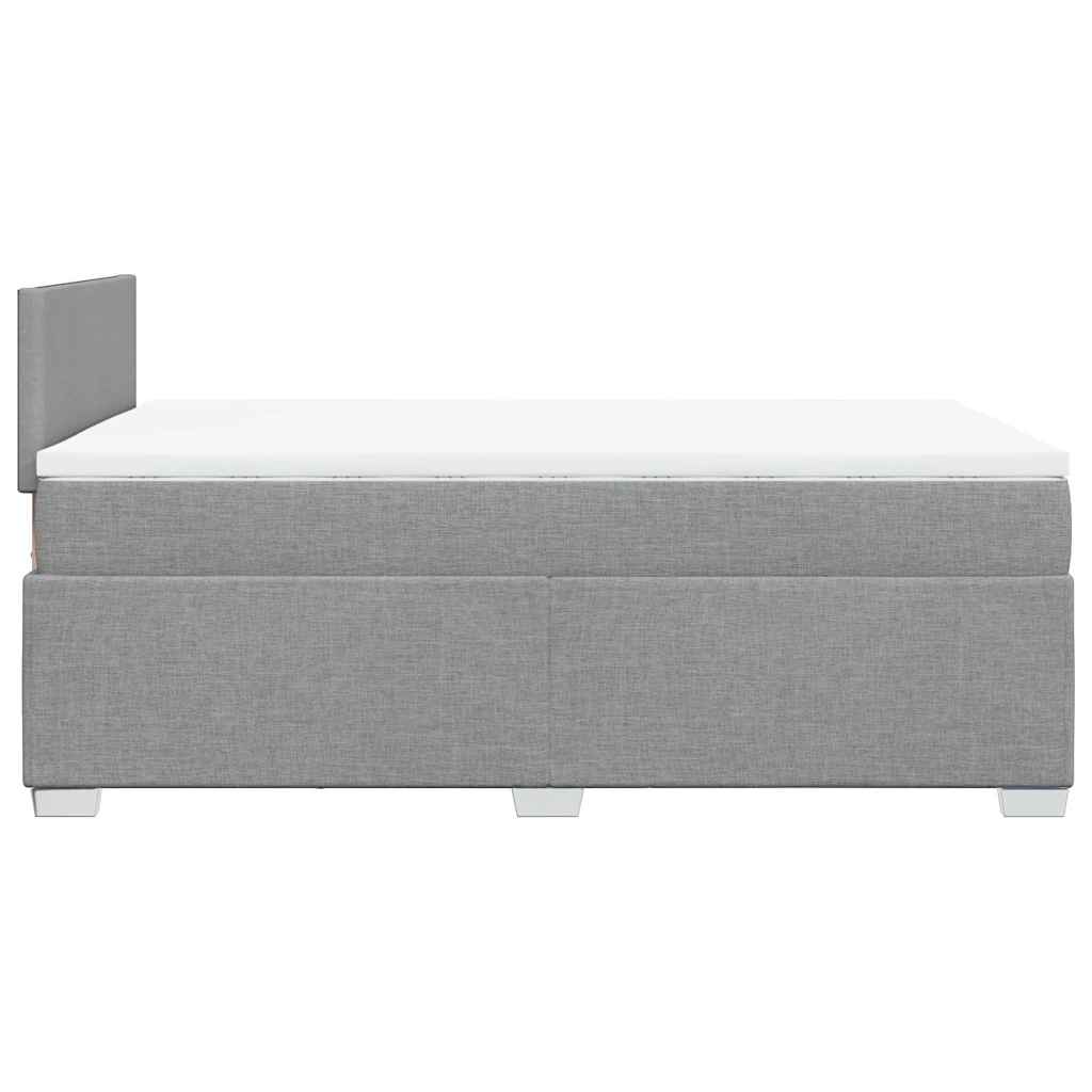 Boxspring met matras stof lichtgrijs 120x190 cm
