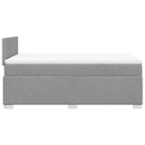 Boxspring met matras stof lichtgrijs 120x190 cm