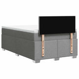 Boxspring met matras stof lichtgrijs 120x190 cm