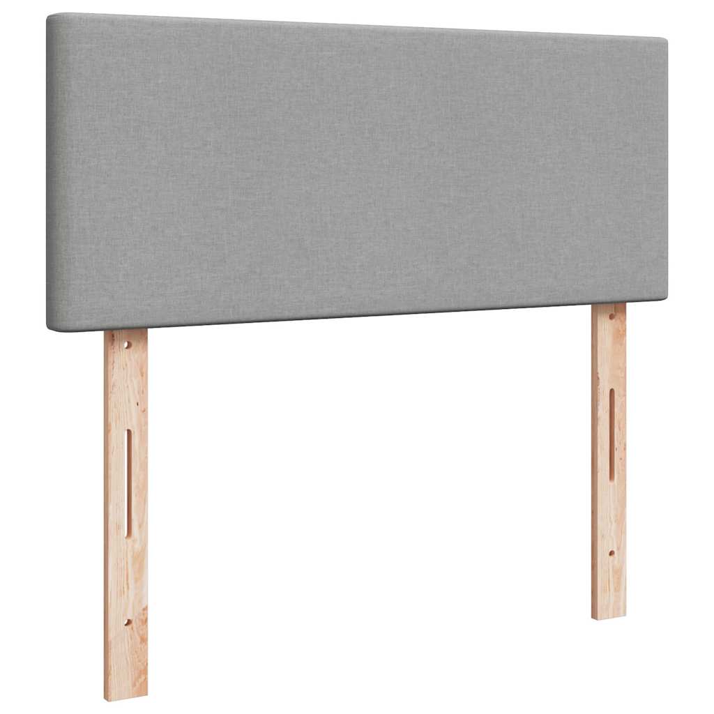 Boxspring met matras stof lichtgrijs 120x190 cm
