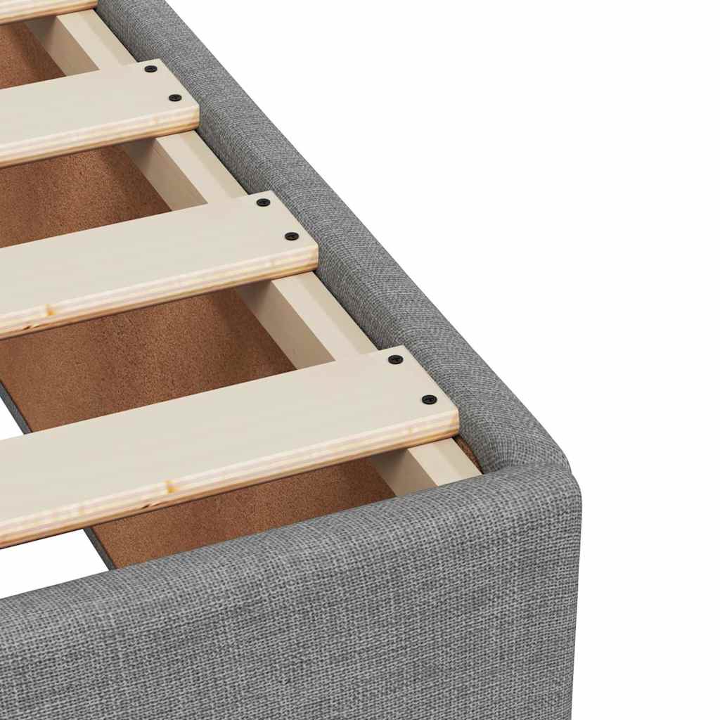 Boxspring met matras stof lichtgrijs 120x190 cm