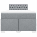 Boxspring met matras stof lichtgrijs 120x190 cm