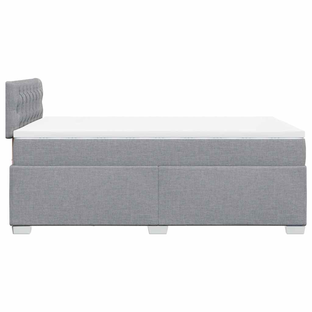 Boxspring met matras stof lichtgrijs 120x190 cm