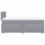 Boxspring met matras stof lichtgrijs 120x190 cm