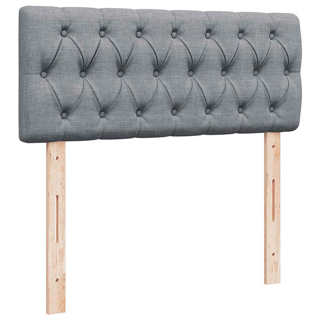 Boxspring met matras stof lichtgrijs 120x190 cm