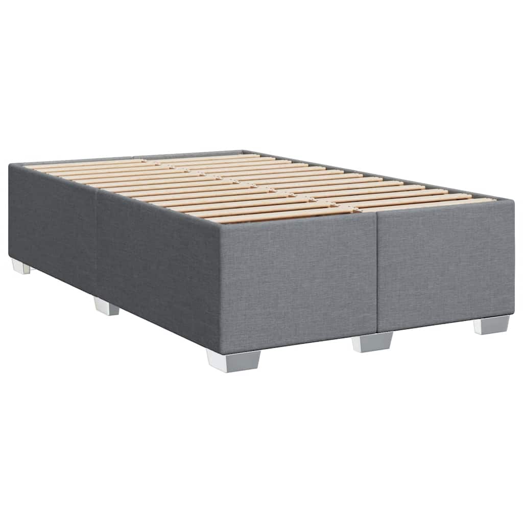 Boxspring met matras stof lichtgrijs 120x190 cm