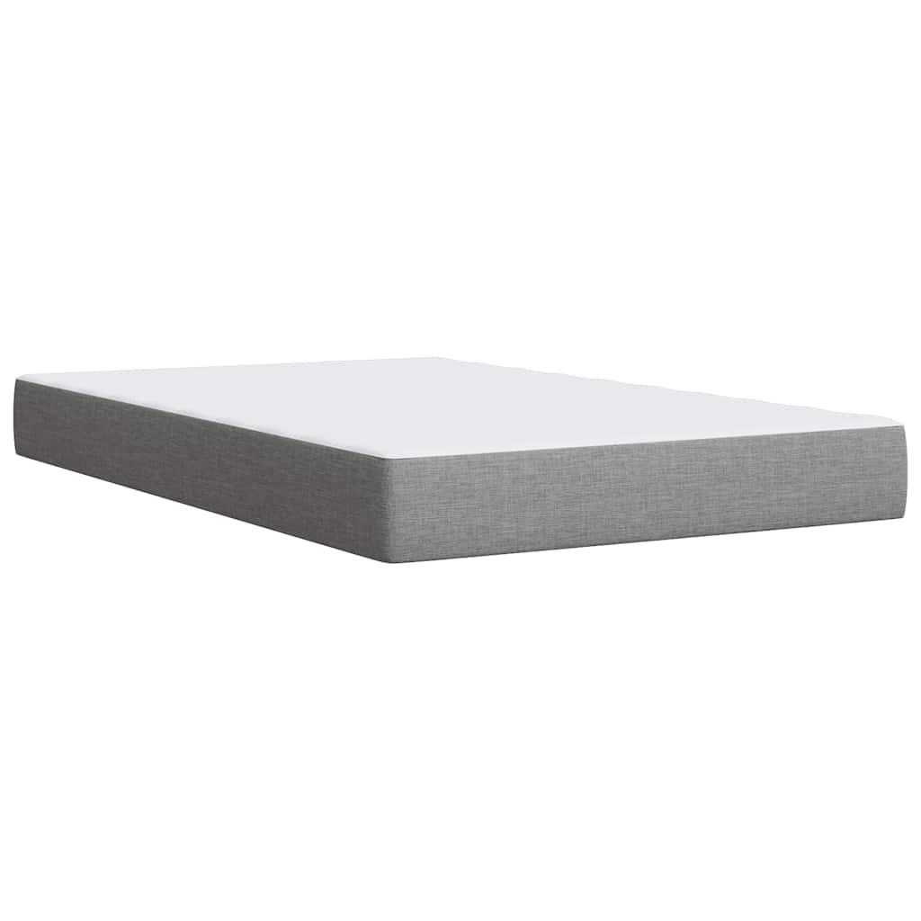 Boxspring met matras stof lichtgrijs 120x190 cm