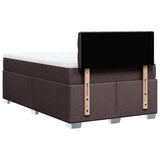 Boxspring met matras stof donkerbruin 120x190 cm