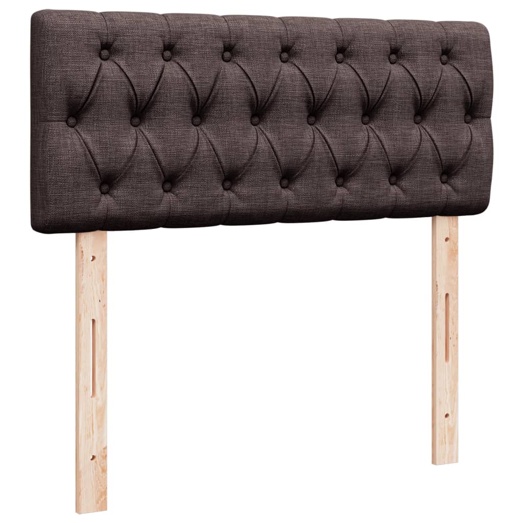 Boxspring met matras stof donkerbruin 120x190 cm