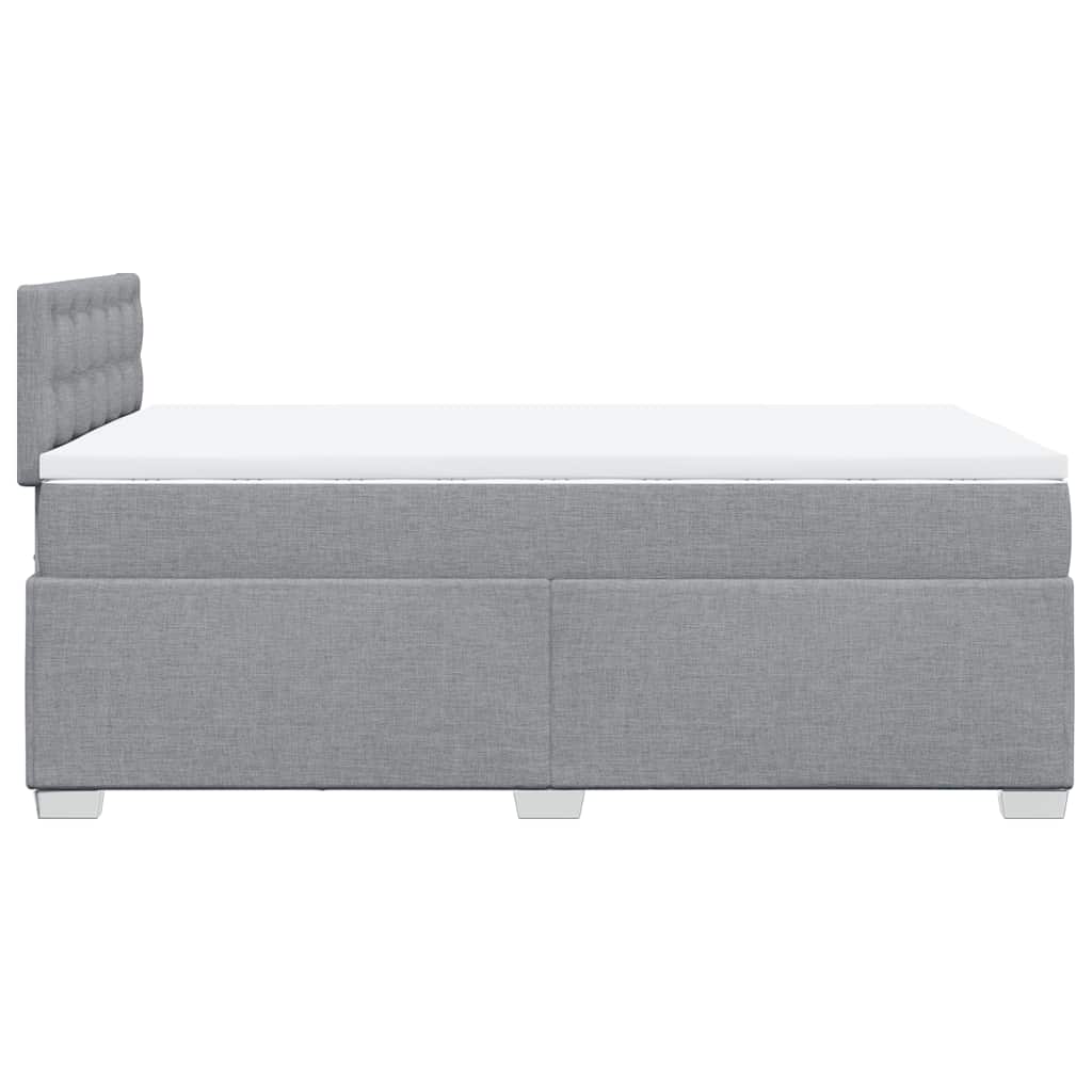 Boxspring met matras stof lichtgrijs 120x190 cm