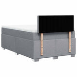 Boxspring met matras stof lichtgrijs 120x190 cm