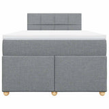 Boxspring met matras stof lichtgrijs 120x190 cm