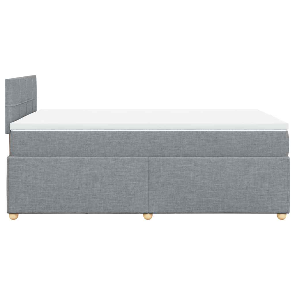 Boxspring met matras stof lichtgrijs 120x190 cm