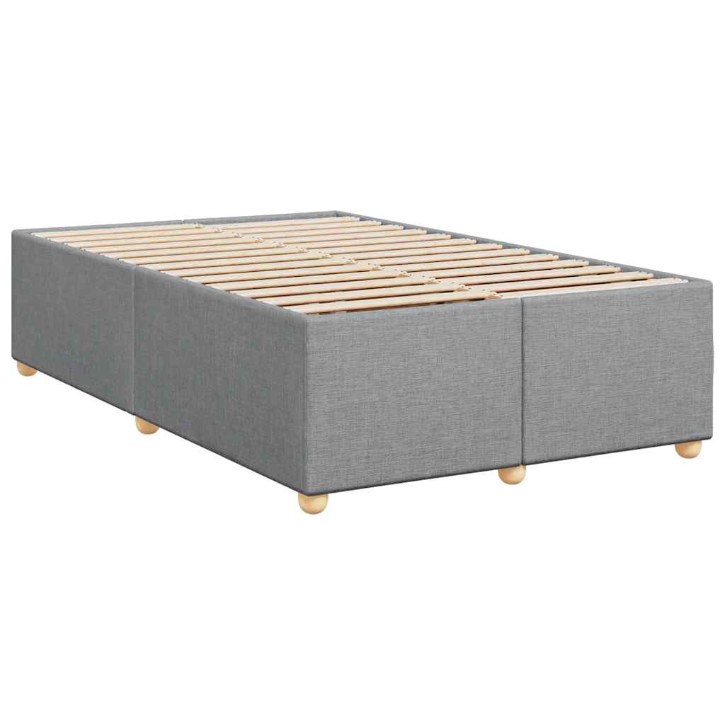 Boxspring met matras stof lichtgrijs 120x190 cm