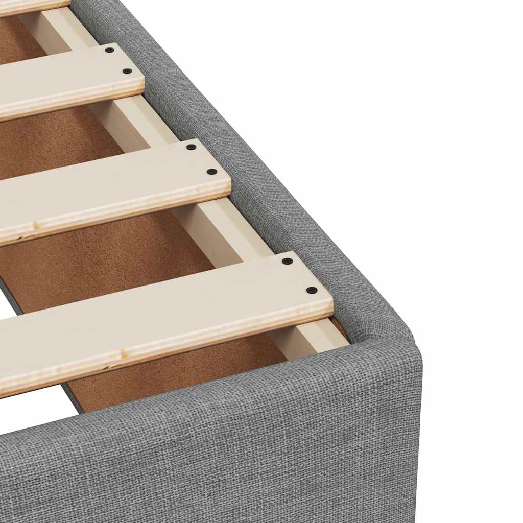 Boxspring met matras stof lichtgrijs 120x190 cm