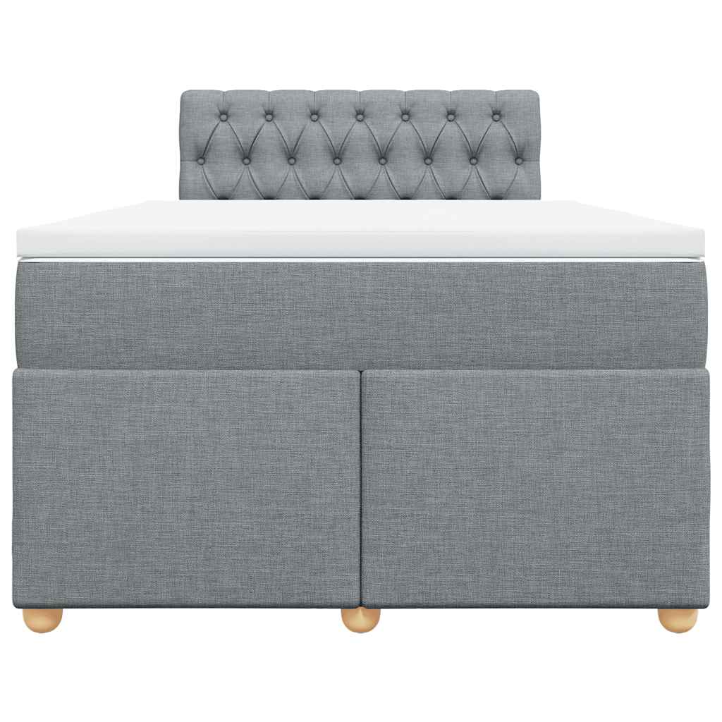 Boxspring met matras stof lichtgrijs 120x190 cm
