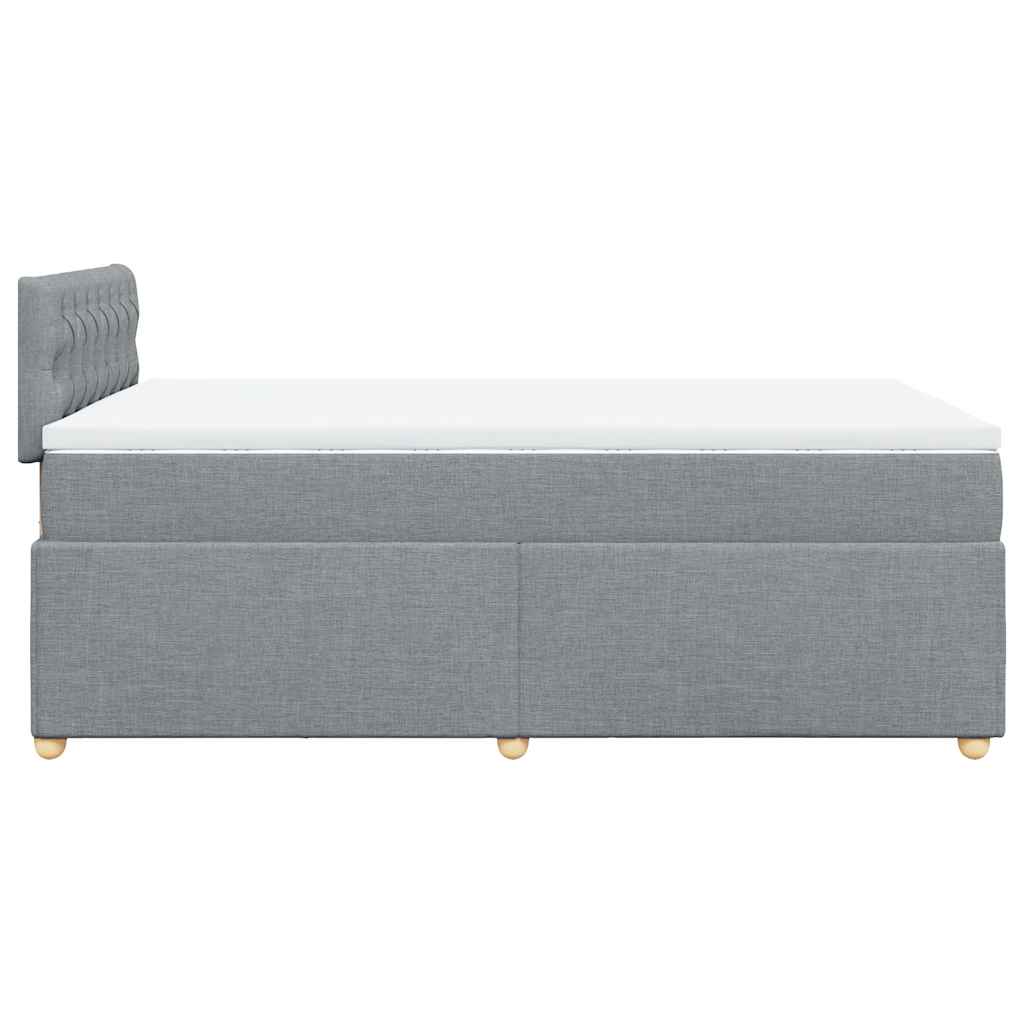 Boxspring met matras stof lichtgrijs 120x190 cm