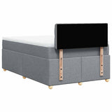 Boxspring met matras stof lichtgrijs 120x190 cm