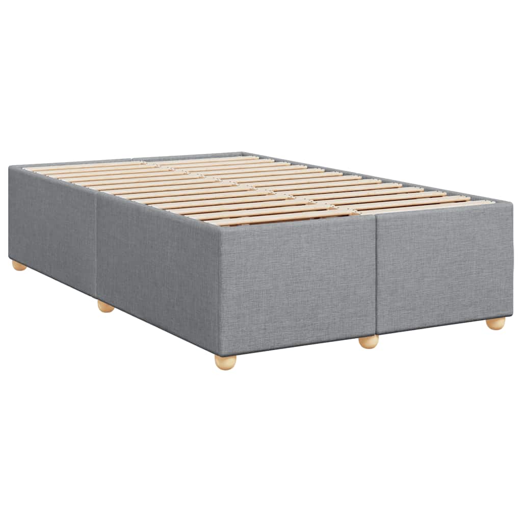 Boxspring met matras stof lichtgrijs 120x190 cm