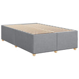 Boxspring met matras stof lichtgrijs 120x190 cm