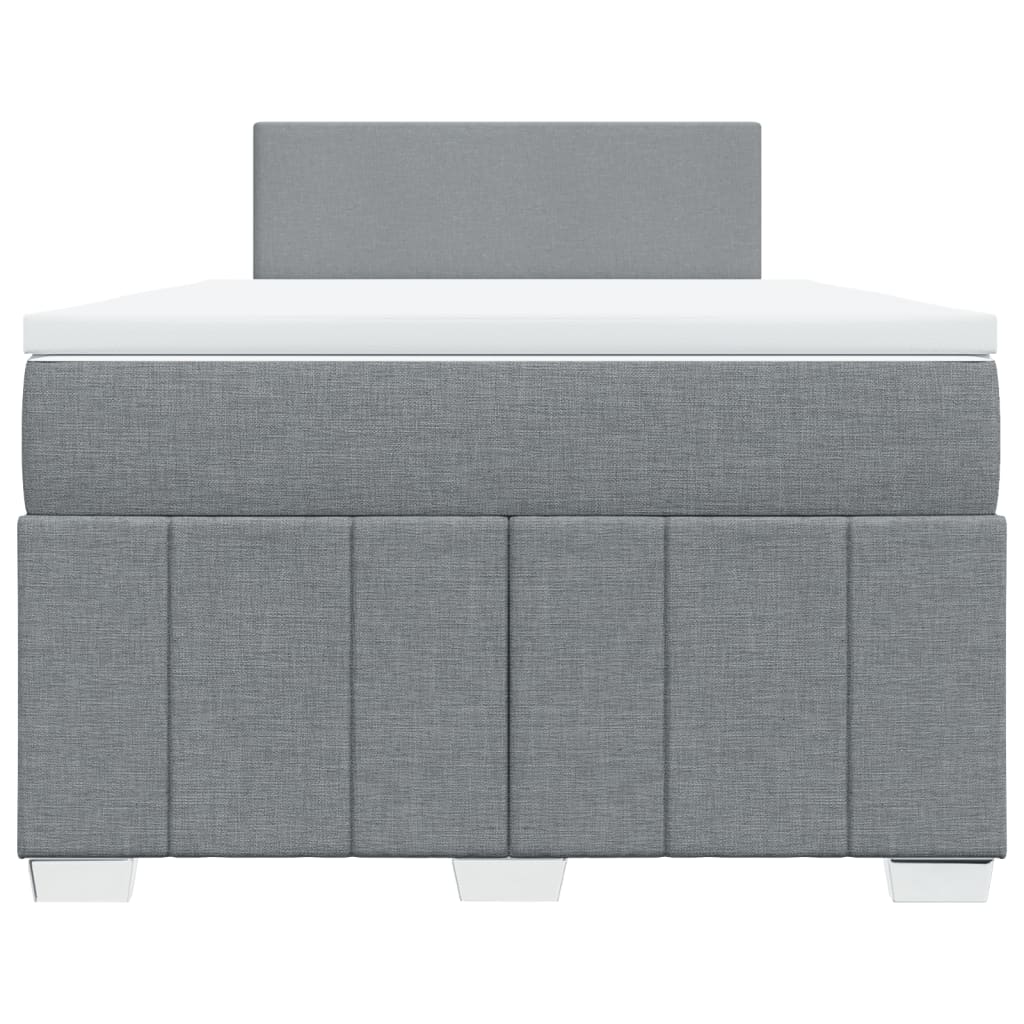 Boxspring met matras stof lichtgrijs 120x190 cm