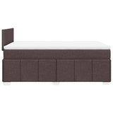 Boxspring met matras stof donkerbruin 120x190 cm