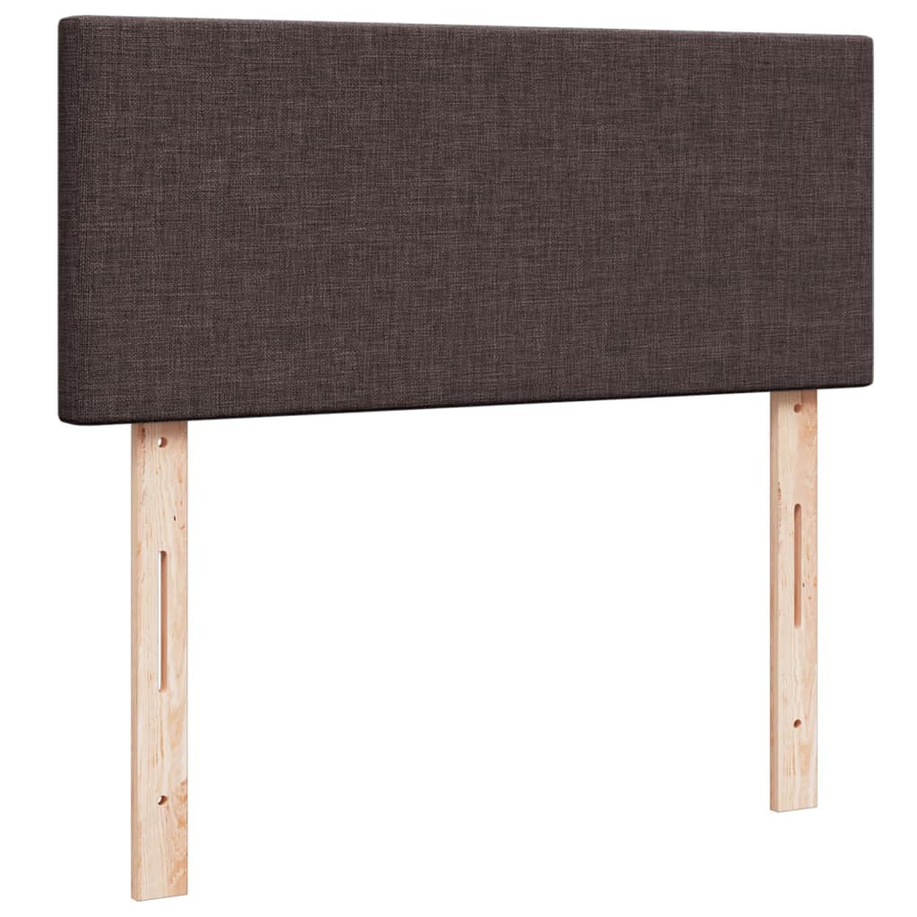Boxspring met matras stof donkerbruin 120x190 cm