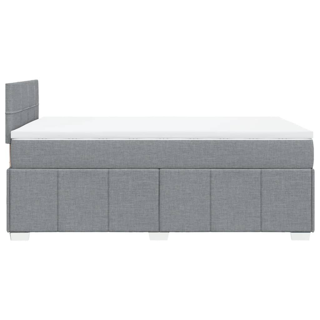 Boxspring met matras stof lichtgrijs 120x190 cm