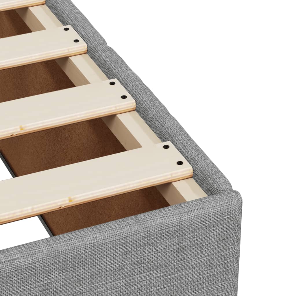 Boxspring met matras stof lichtgrijs 120x190 cm