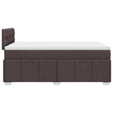 Boxspring met matras stof donkerbruin 120x190 cm