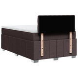 Boxspring met matras stof donkerbruin 120x190 cm