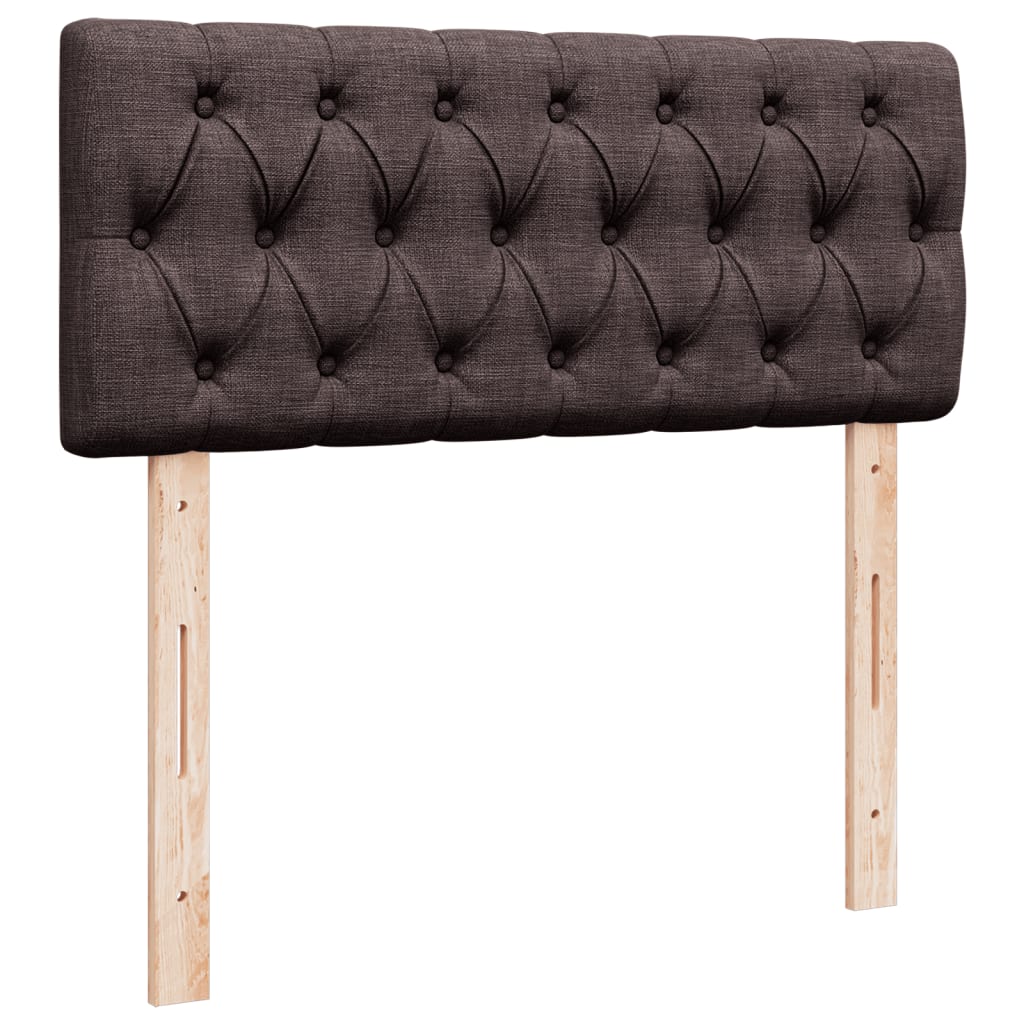 Boxspring met matras stof donkerbruin 120x190 cm