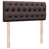 Boxspring met matras stof donkerbruin 120x190 cm