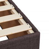 Boxspring met matras stof donkerbruin 120x190 cm