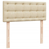 Boxspring met matras stof crèmekleurig 120x190 cm