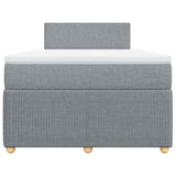 Boxspring met matras stof lichtgrijs 120x190 cm