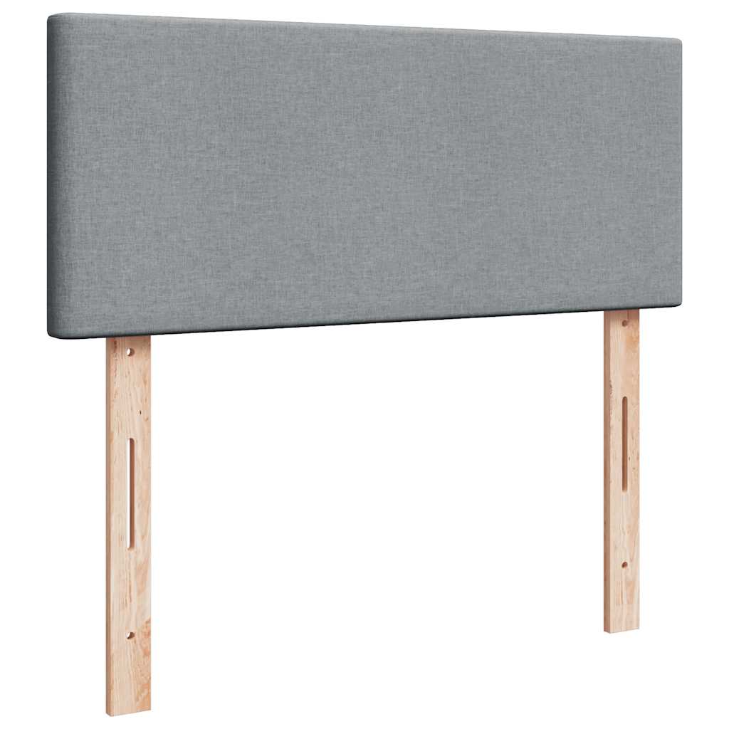 Boxspring met matras stof lichtgrijs 120x190 cm