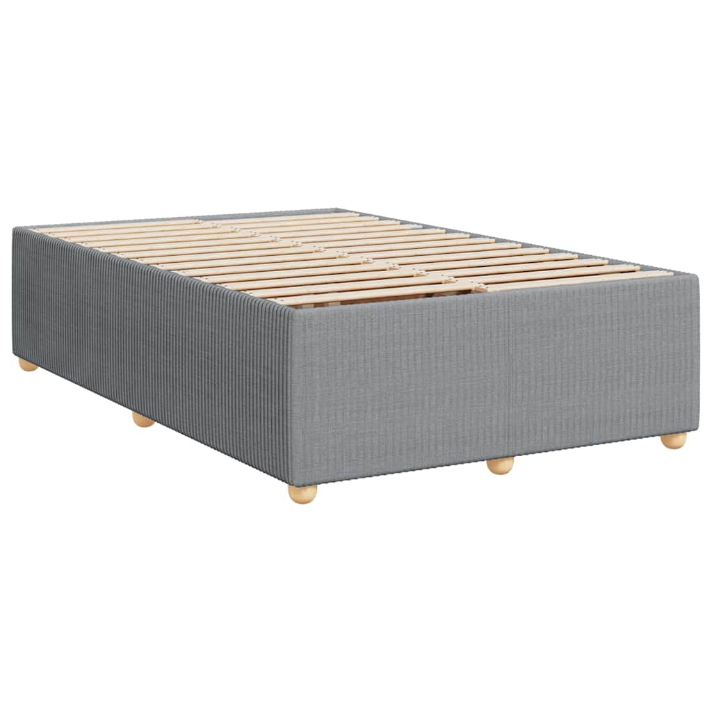 Boxspring met matras stof lichtgrijs 120x190 cm