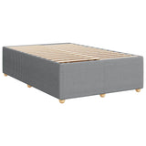 Boxspring met matras stof lichtgrijs 120x190 cm