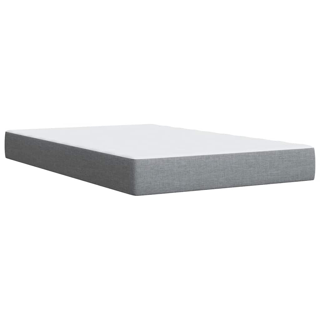Boxspring met matras stof lichtgrijs 120x190 cm