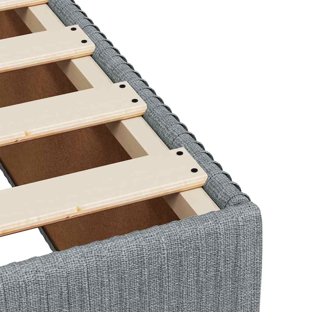 Boxspring met matras stof lichtgrijs 120x190 cm