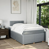 Boxspring met matras stof lichtgrijs 120x190 cm