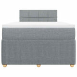 Boxspring met matras stof lichtgrijs 120x190 cm