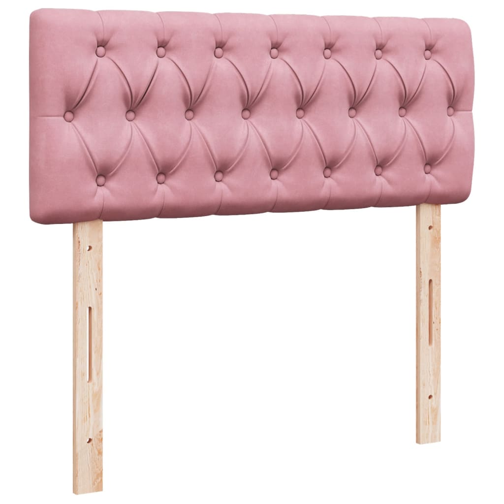 Boxspring met matras fluweel roze 120x200 cm