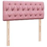Boxspring met matras fluweel roze 120x200 cm